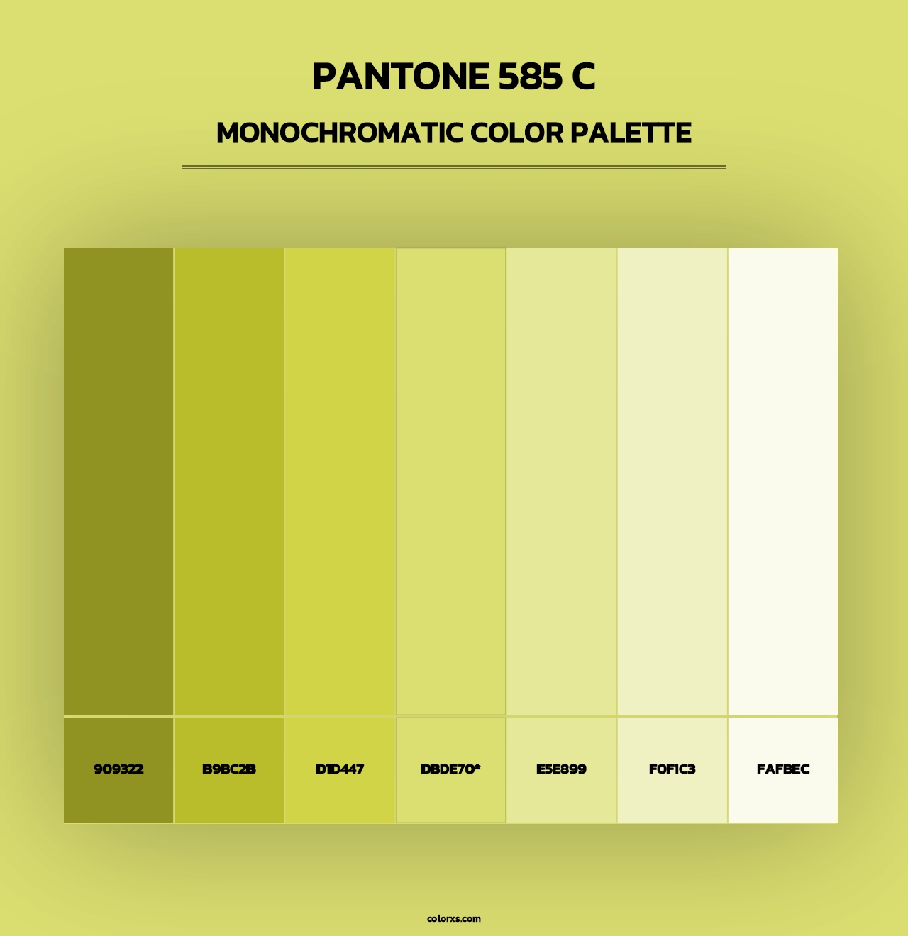 PANTONE 585 C - Monochromatic Color Palette