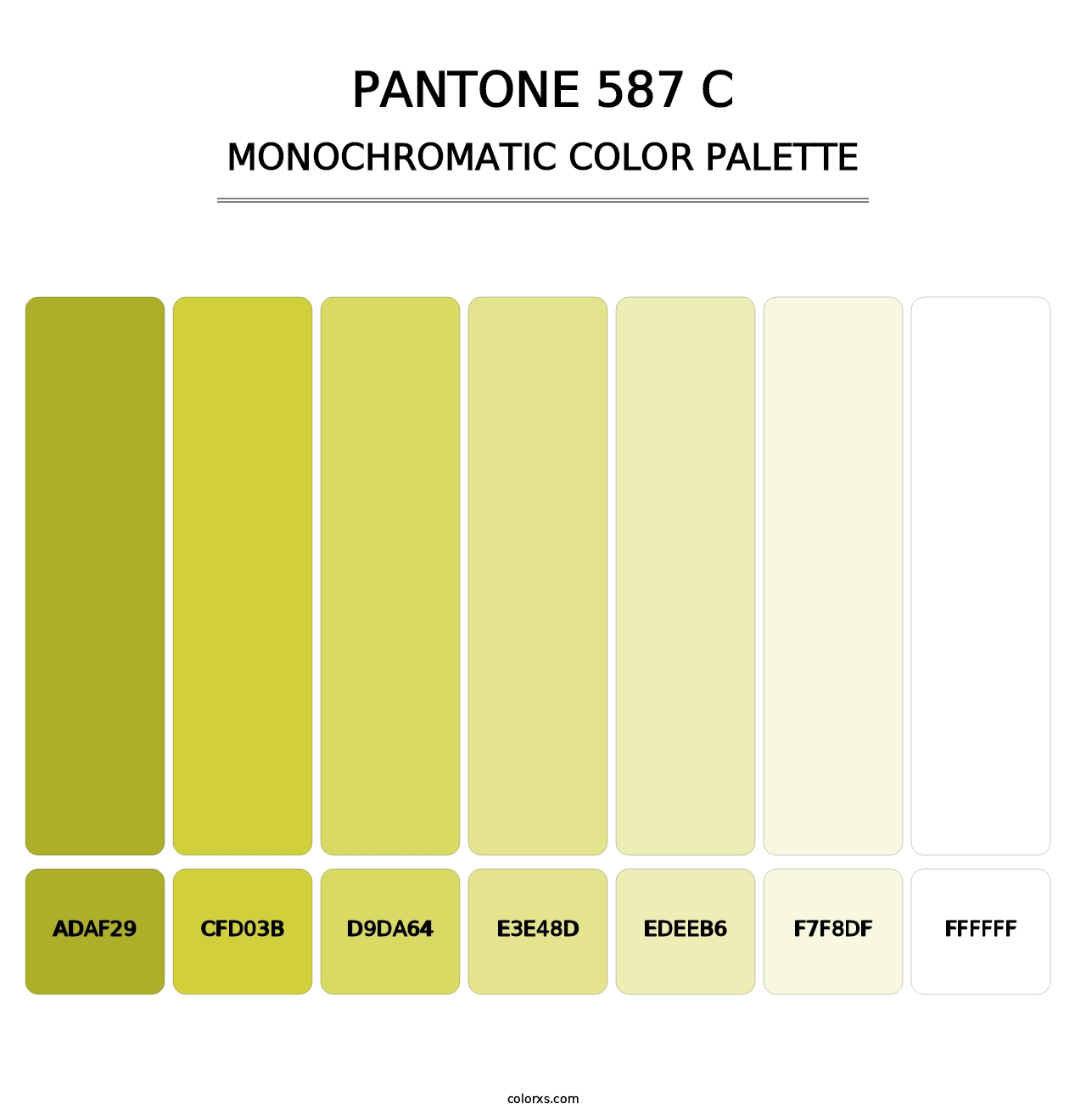 PANTONE 587 C - Monochromatic Color Palette
