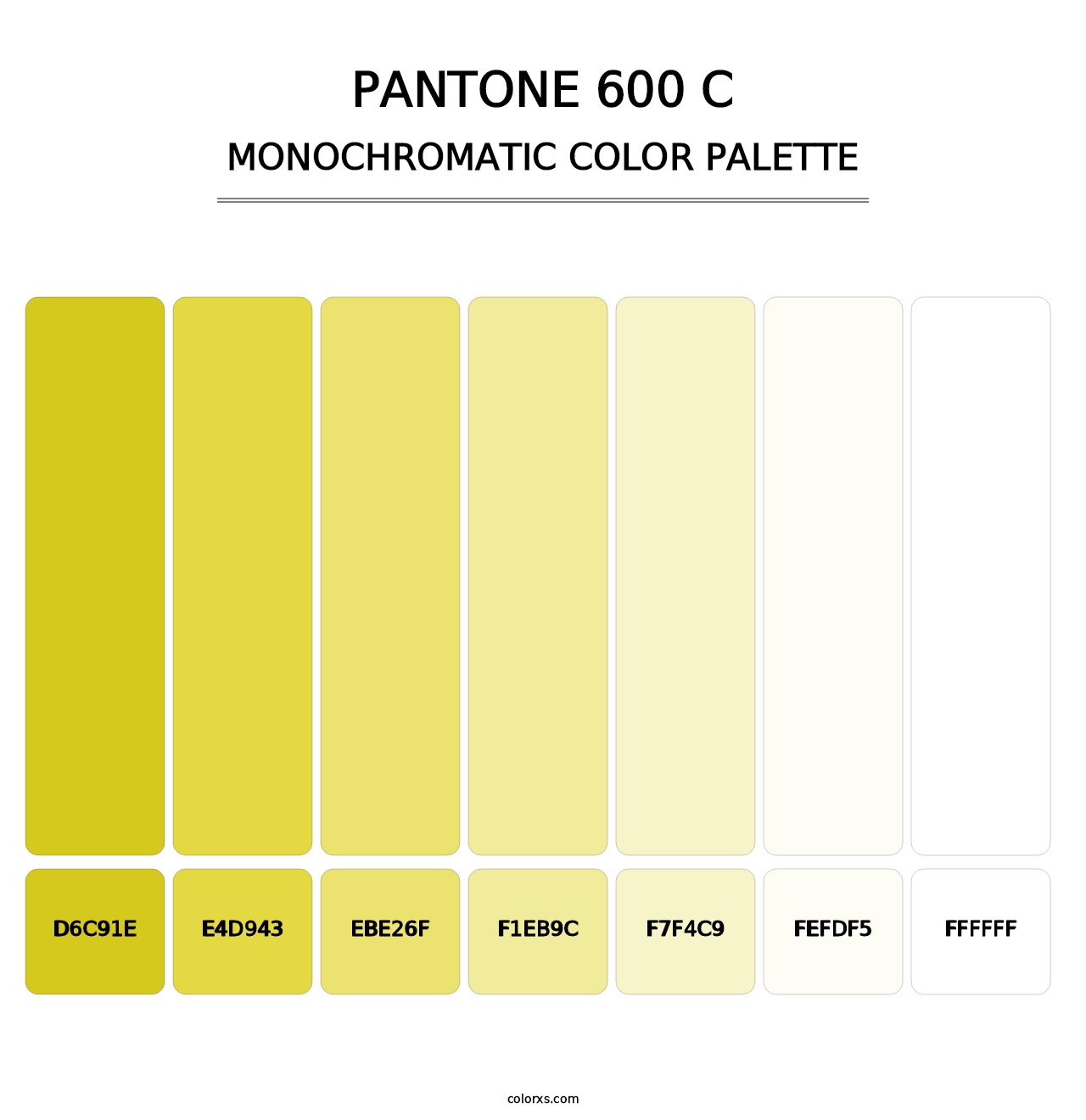 PANTONE 600 C - Monochromatic Color Palette