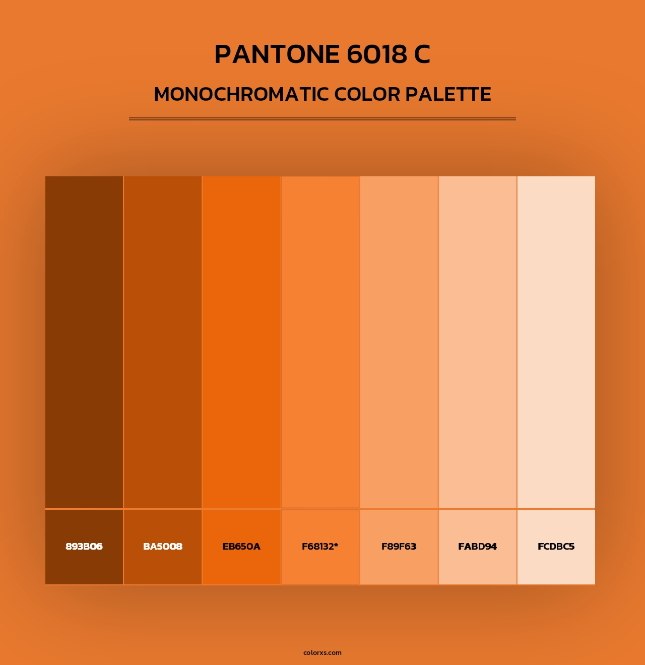 PANTONE 6018 C - Monochromatic Color Palette