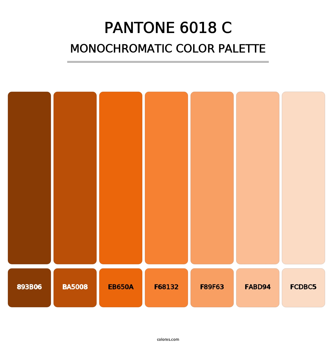 PANTONE 6018 C - Monochromatic Color Palette