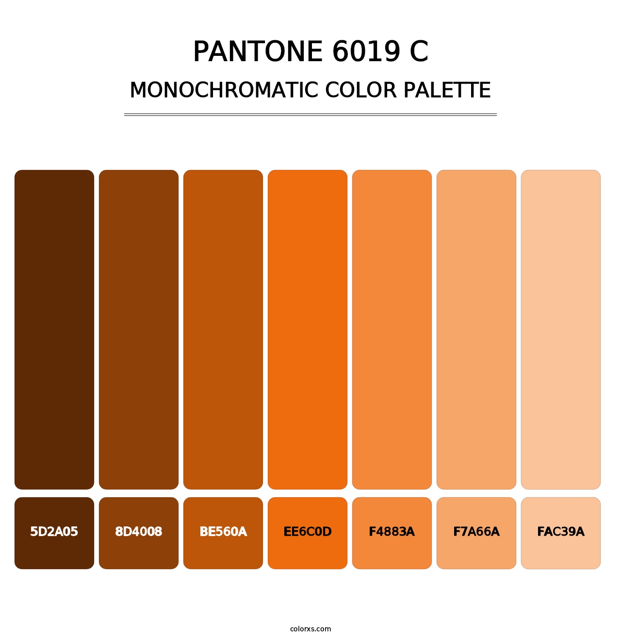 PANTONE 6019 C - Monochromatic Color Palette