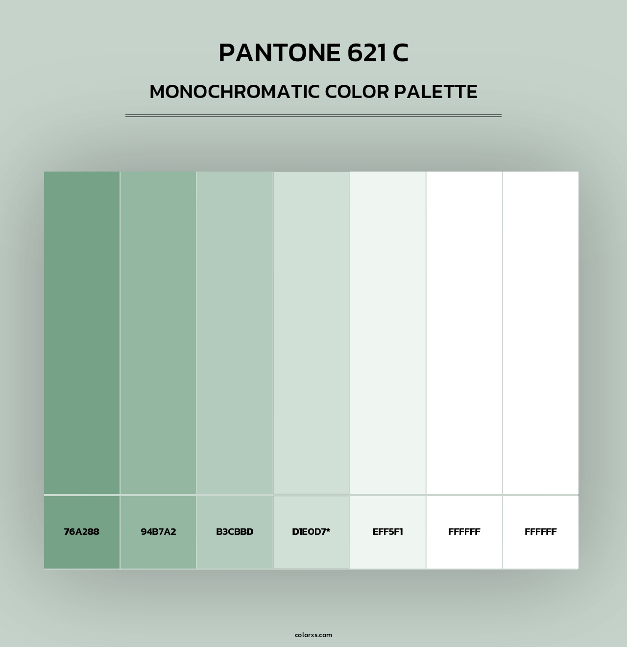 PANTONE 621 C - Monochromatic Color Palette
