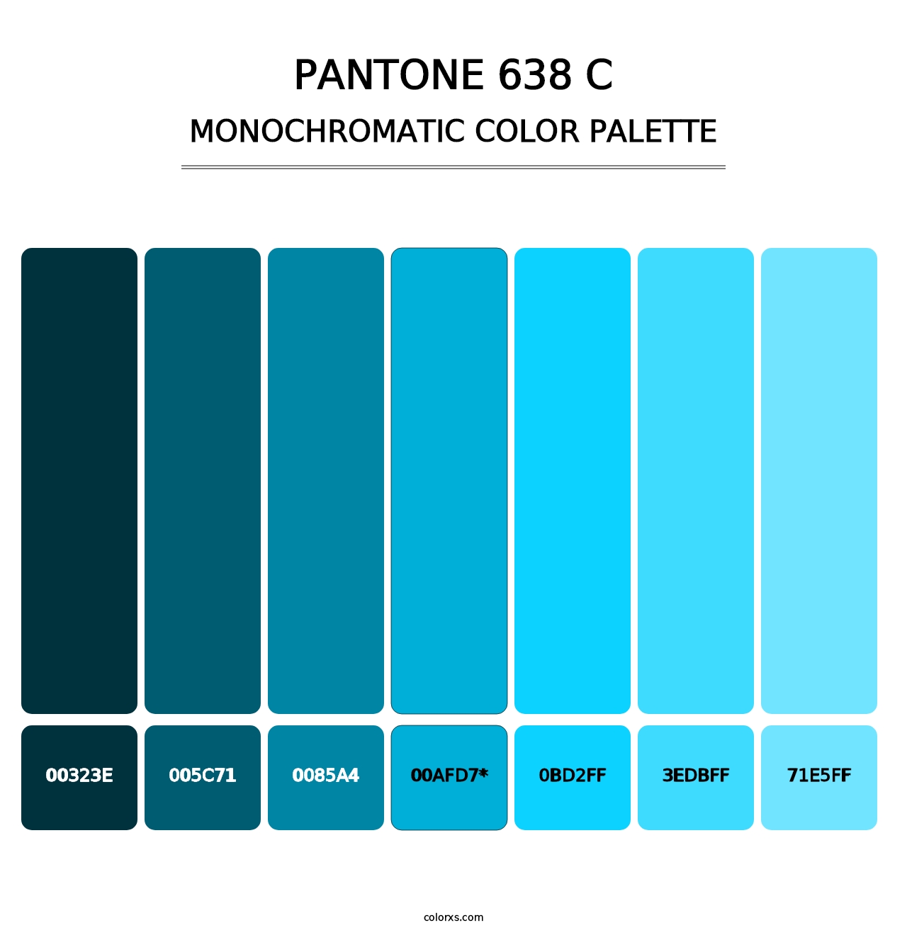 PANTONE 638 C - Monochromatic Color Palette