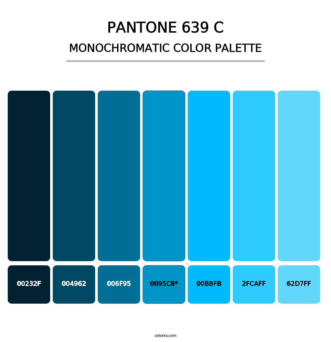 PANTONE 639 C - Monochromatic Color Palette