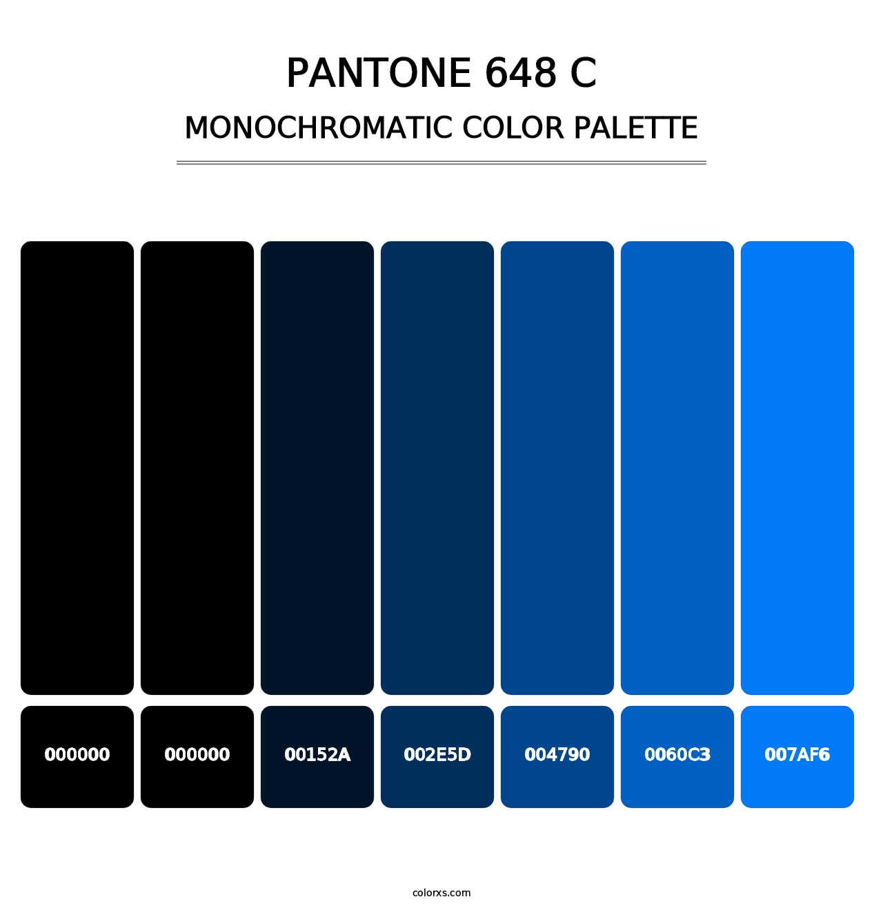 PANTONE 648 C - Monochromatic Color Palette