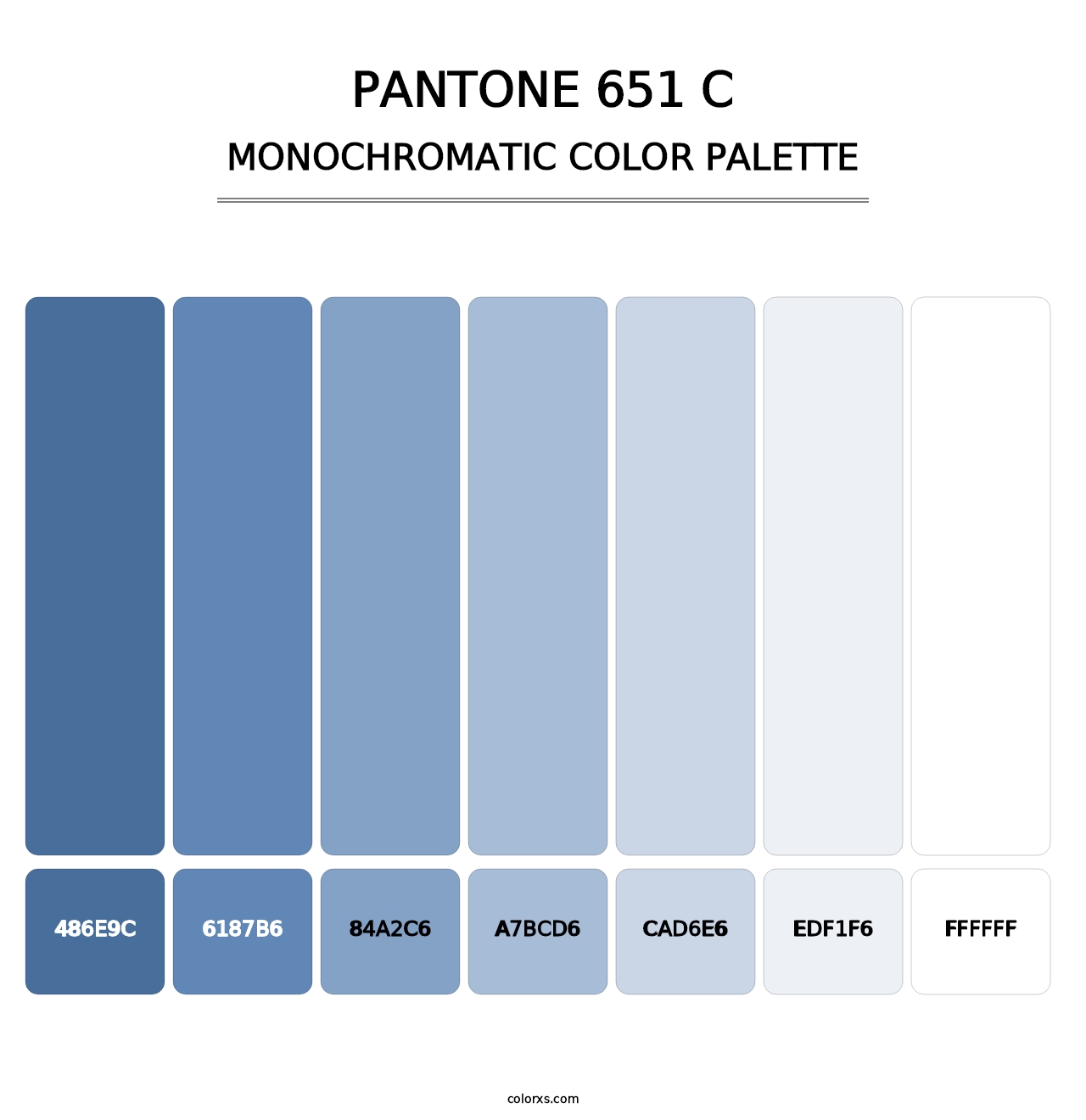 PANTONE 651 C - Monochromatic Color Palette