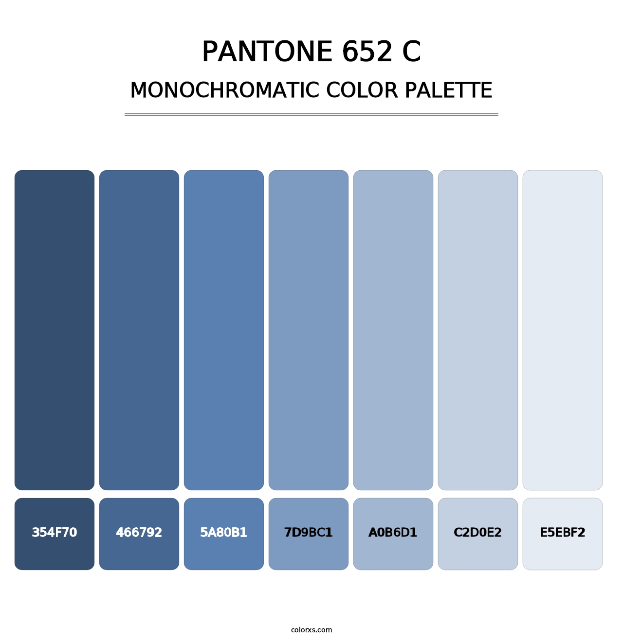 PANTONE 652 C - Monochromatic Color Palette