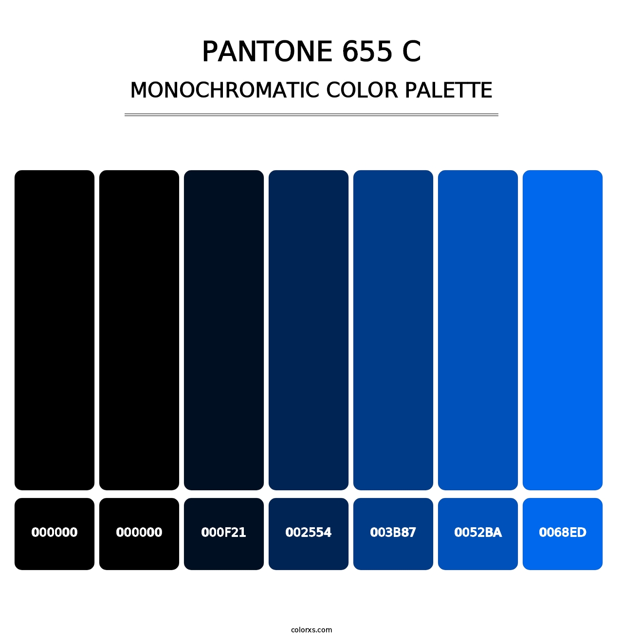 PANTONE 655 C - Monochromatic Color Palette