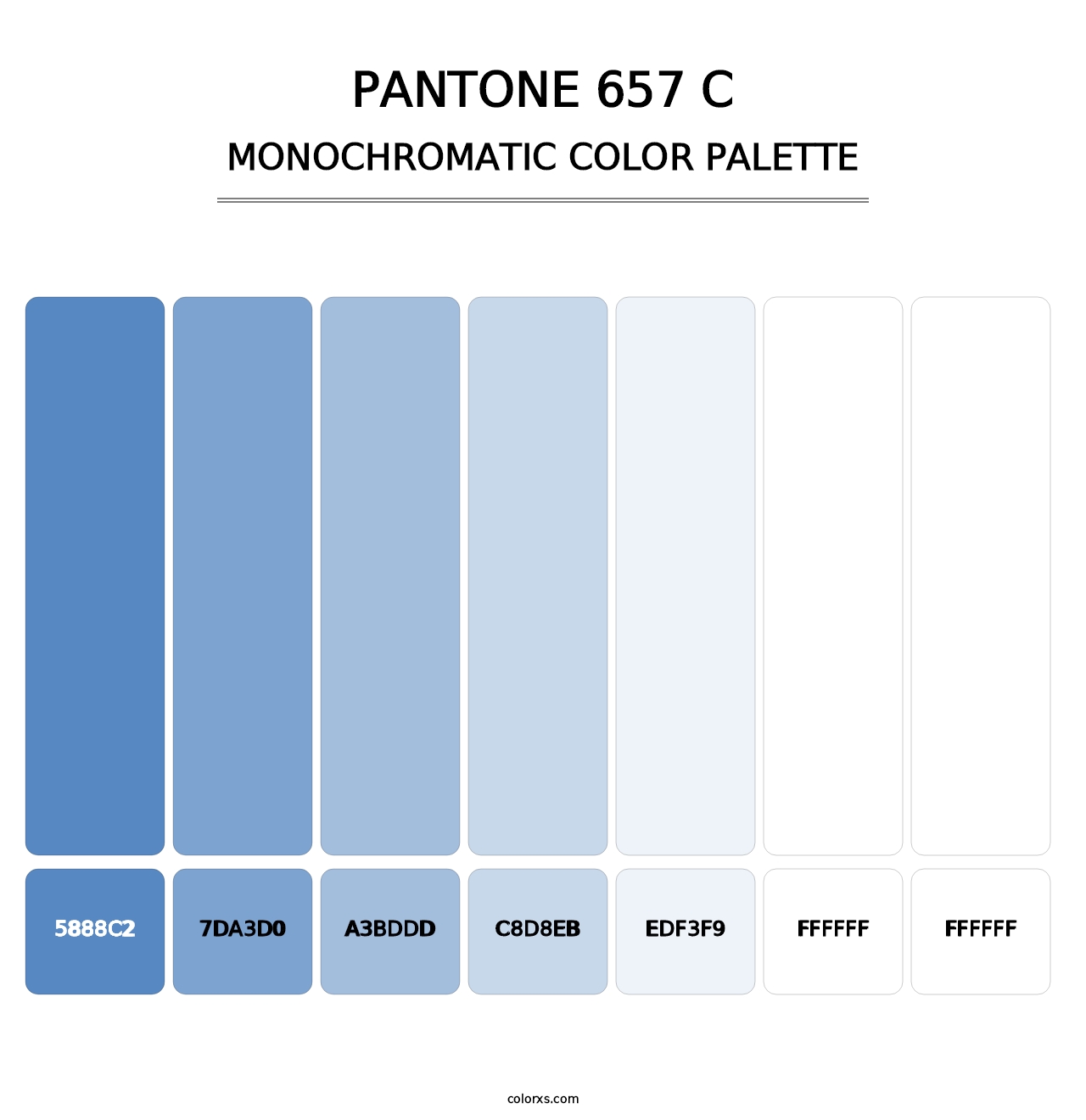 PANTONE 657 C - Monochromatic Color Palette