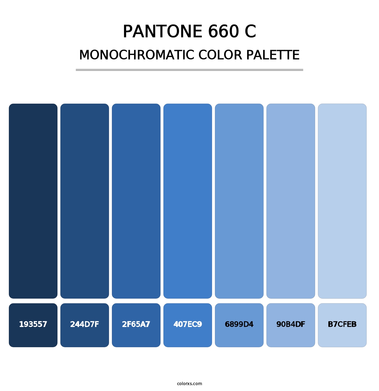 PANTONE 660 C - Monochromatic Color Palette