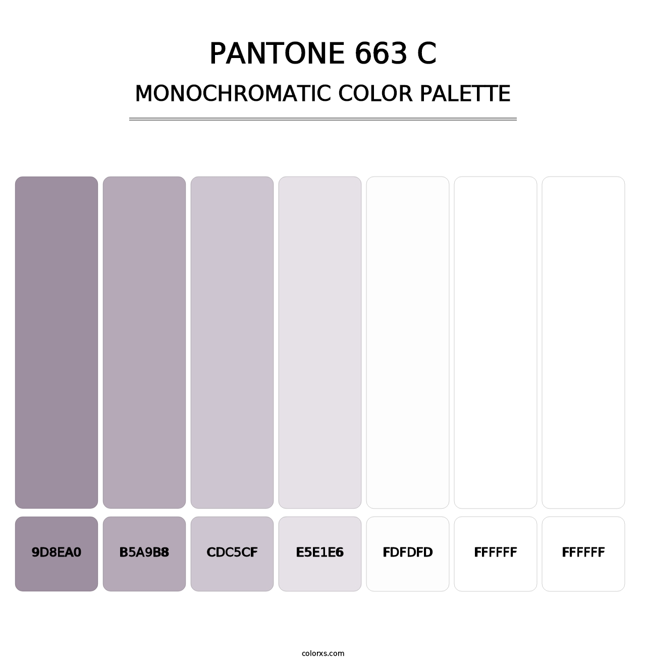 PANTONE 663 C - Monochromatic Color Palette