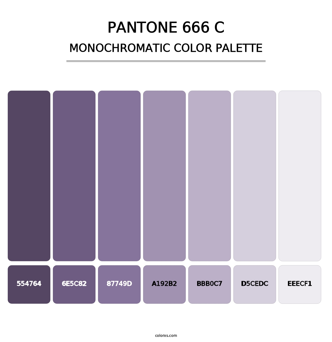 PANTONE 666 C - Monochromatic Color Palette