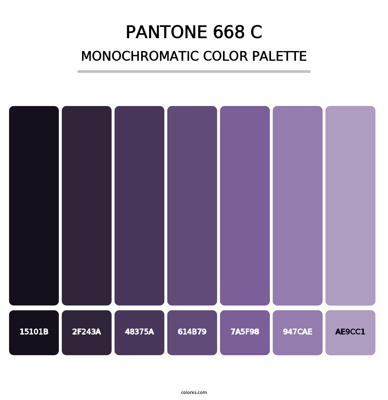 PANTONE 668 C - Monochromatic Color Palette