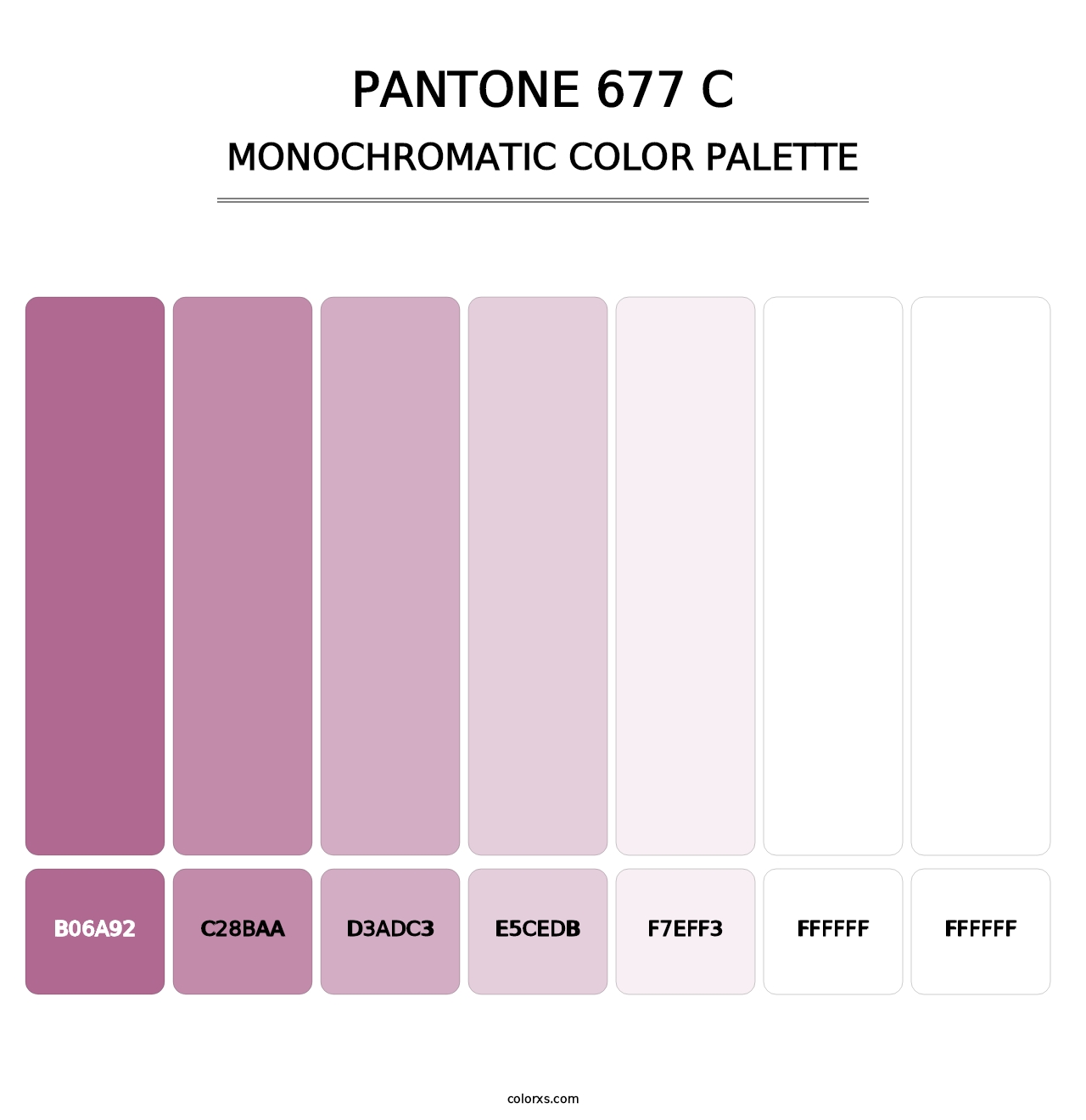 PANTONE 677 C - Monochromatic Color Palette