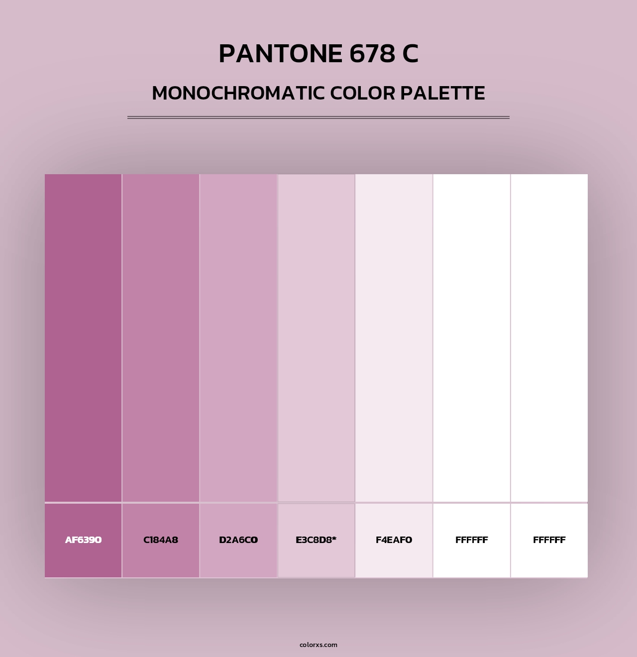 PANTONE 678 C - Monochromatic Color Palette