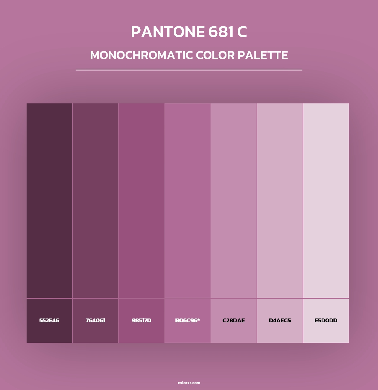 PANTONE 681 C - Monochromatic Color Palette