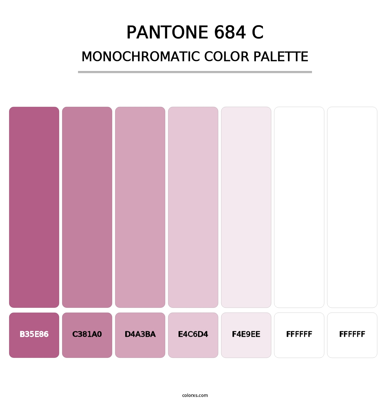 PANTONE 684 C - Monochromatic Color Palette
