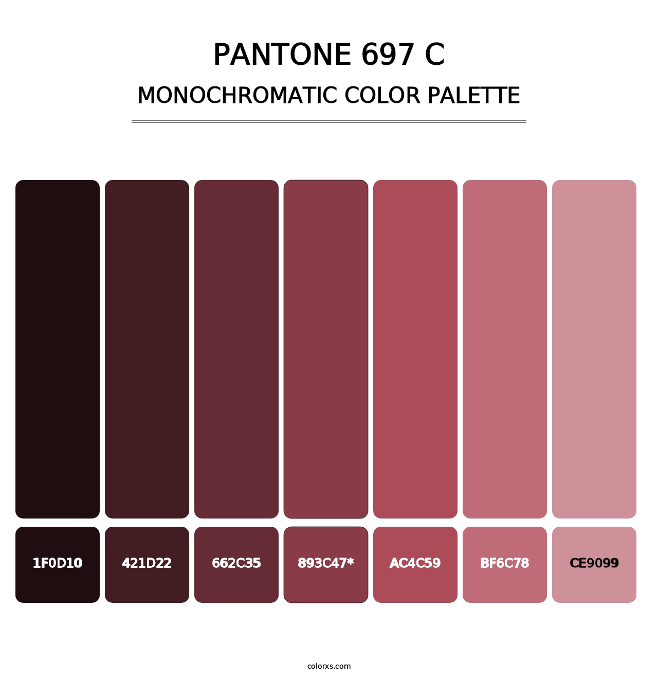 PANTONE 697 C - Monochromatic Color Palette