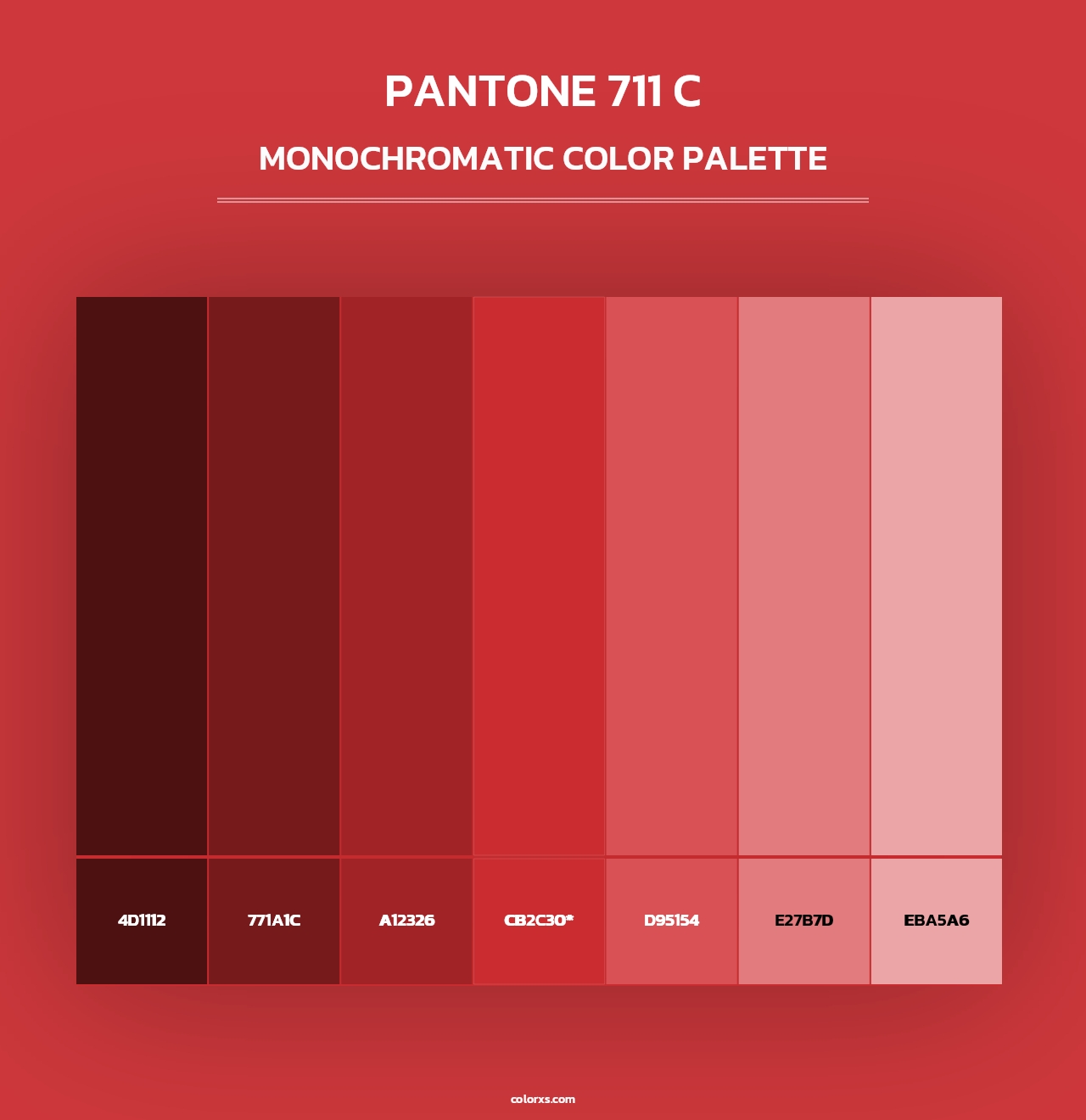 PANTONE 711 C - Monochromatic Color Palette