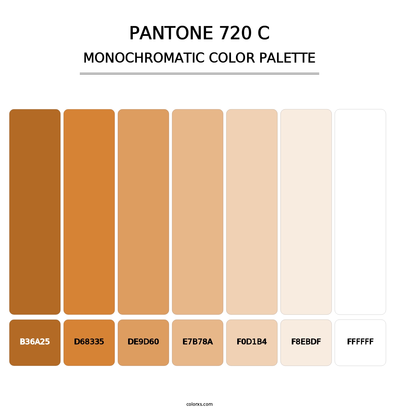 PANTONE 720 C - Monochromatic Color Palette