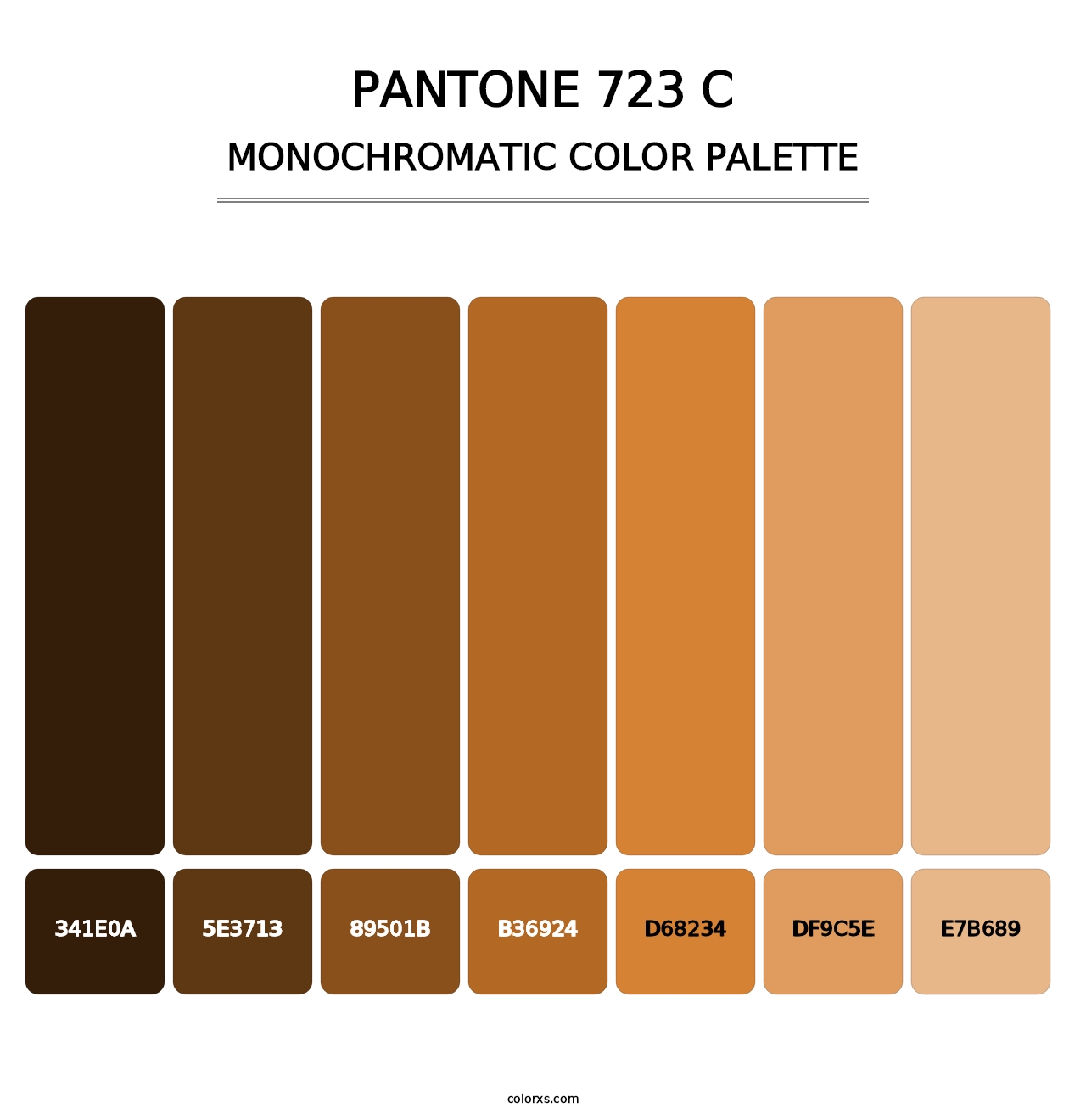 PANTONE 723 C - Monochromatic Color Palette