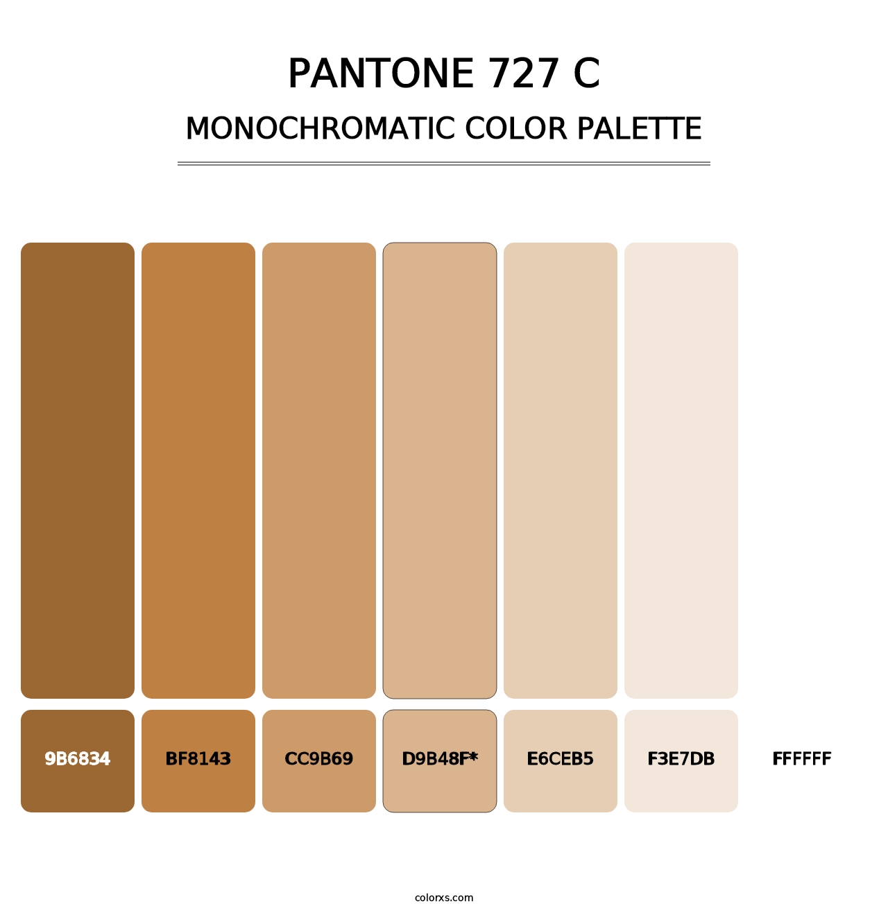 PANTONE 727 C - Monochromatic Color Palette