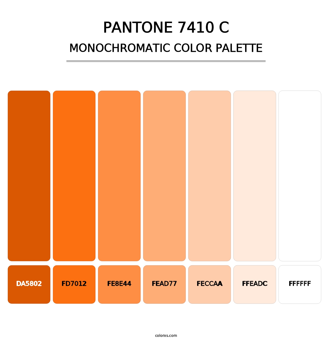 PANTONE 7410 C - Monochromatic Color Palette