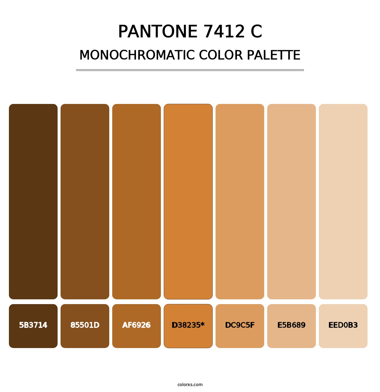 PANTONE 7412 C - Monochromatic Color Palette