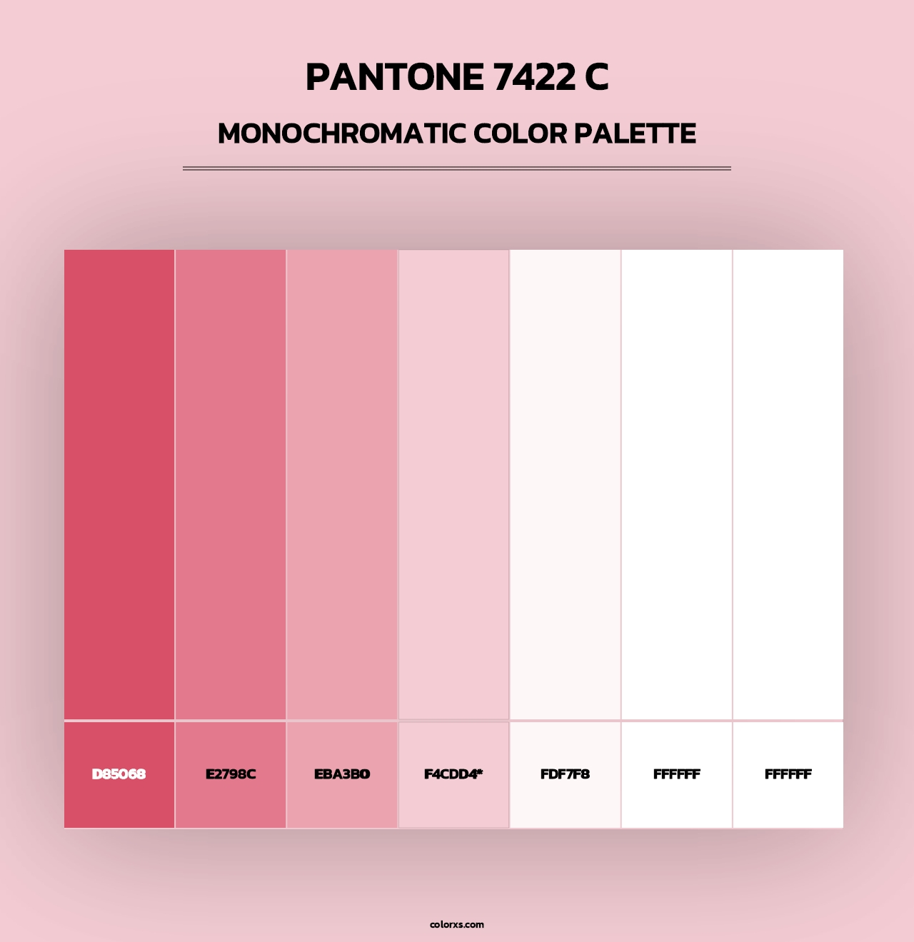 PANTONE 7422 C - Monochromatic Color Palette