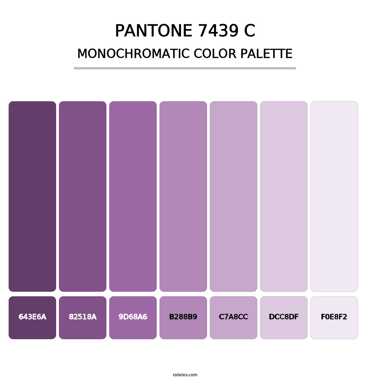 PANTONE 7439 C - Monochromatic Color Palette