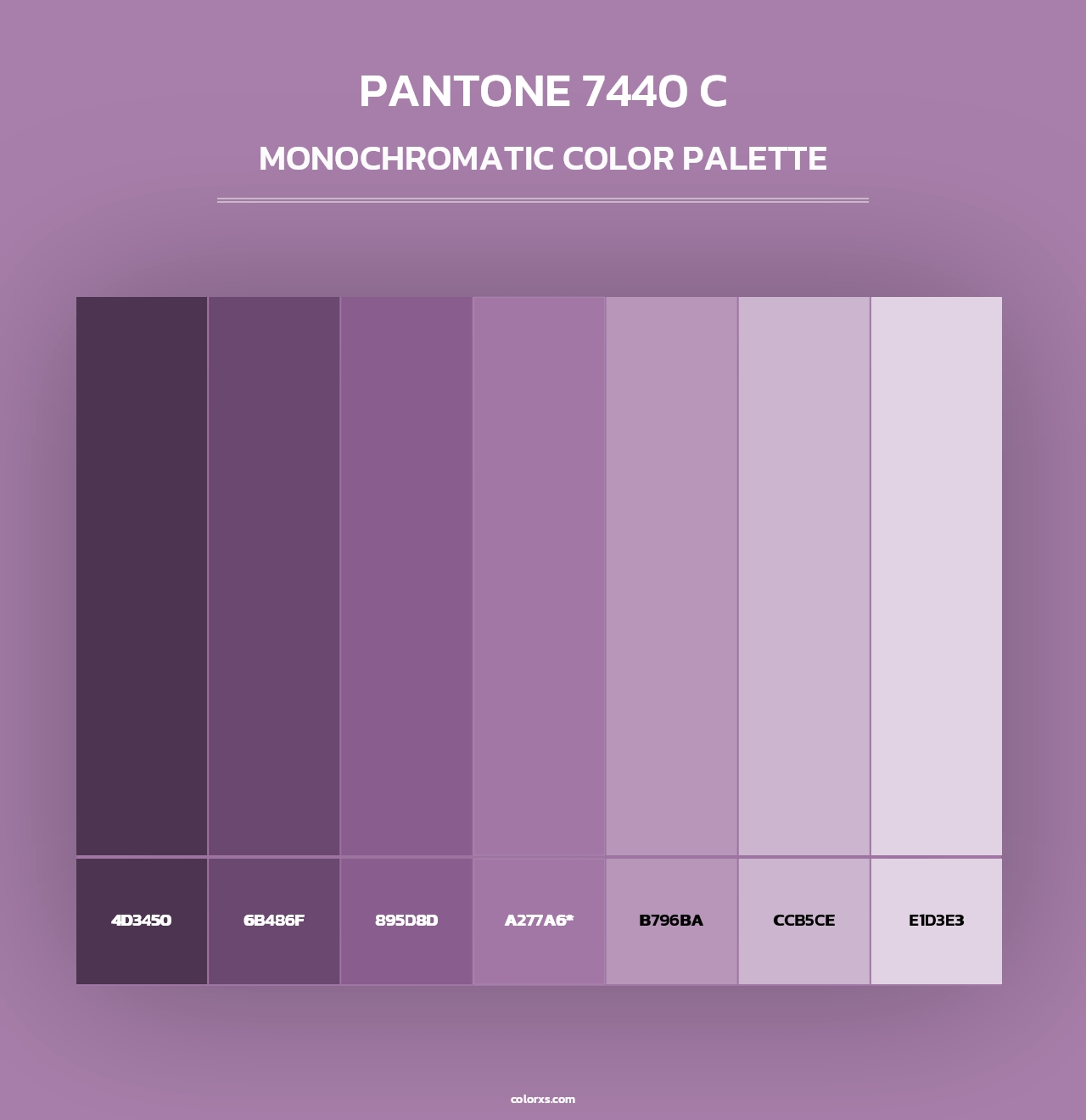 PANTONE 7440 C - Monochromatic Color Palette