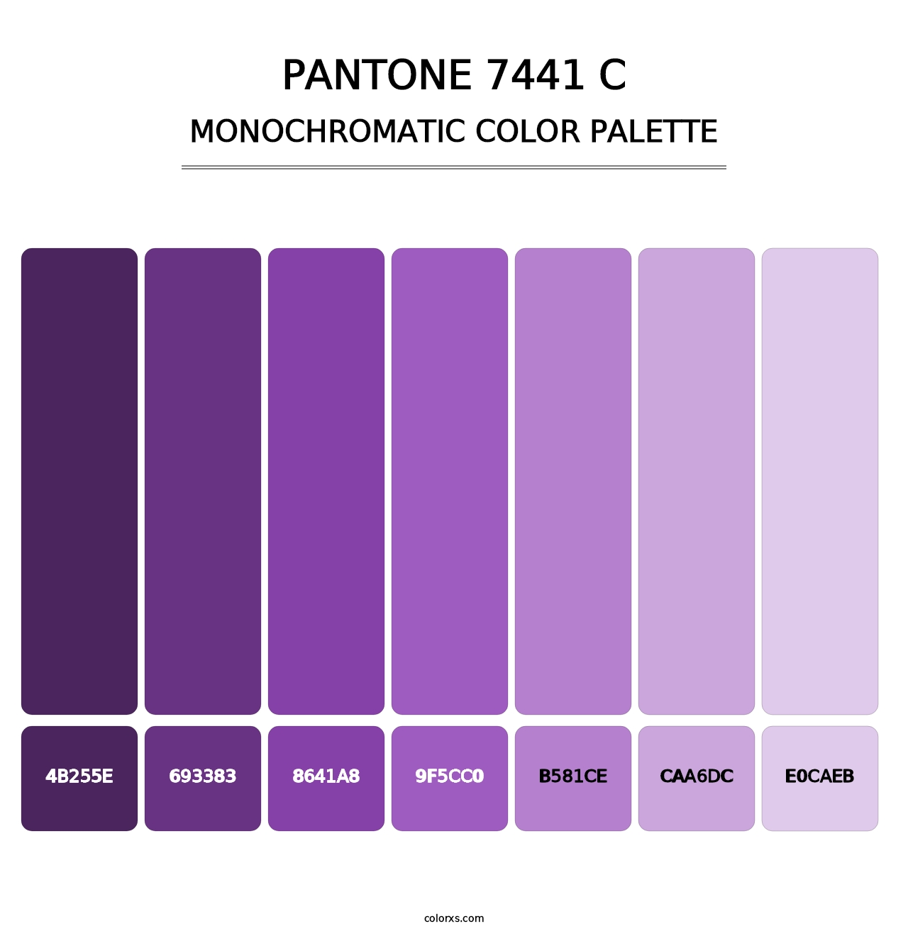 PANTONE 7441 C - Monochromatic Color Palette