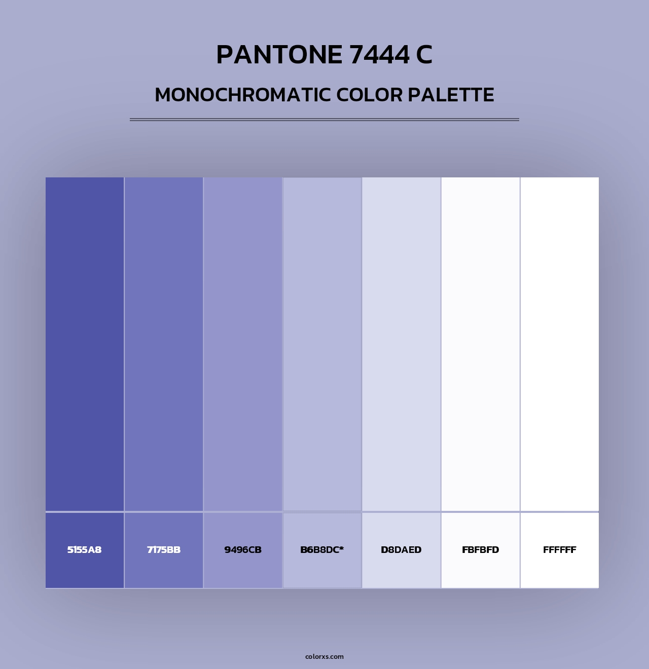 PANTONE 7444 C - Monochromatic Color Palette
