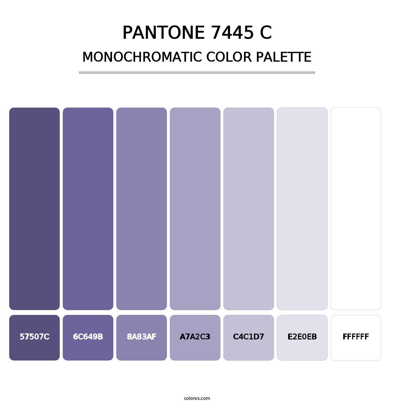 PANTONE 7445 C - Monochromatic Color Palette