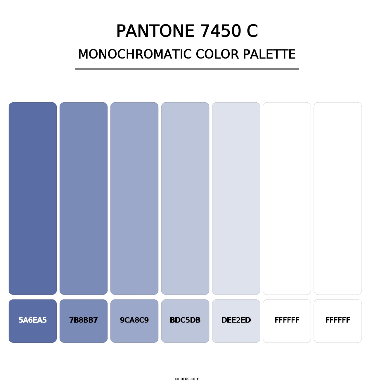 PANTONE 7450 C - Monochromatic Color Palette