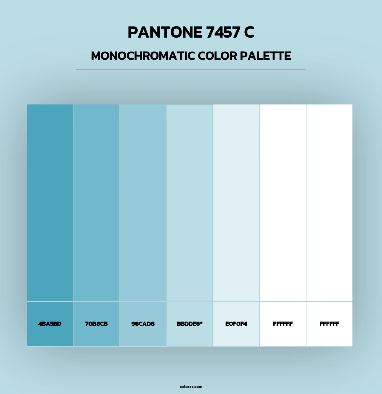 PANTONE 7457 C - Monochromatic Color Palette