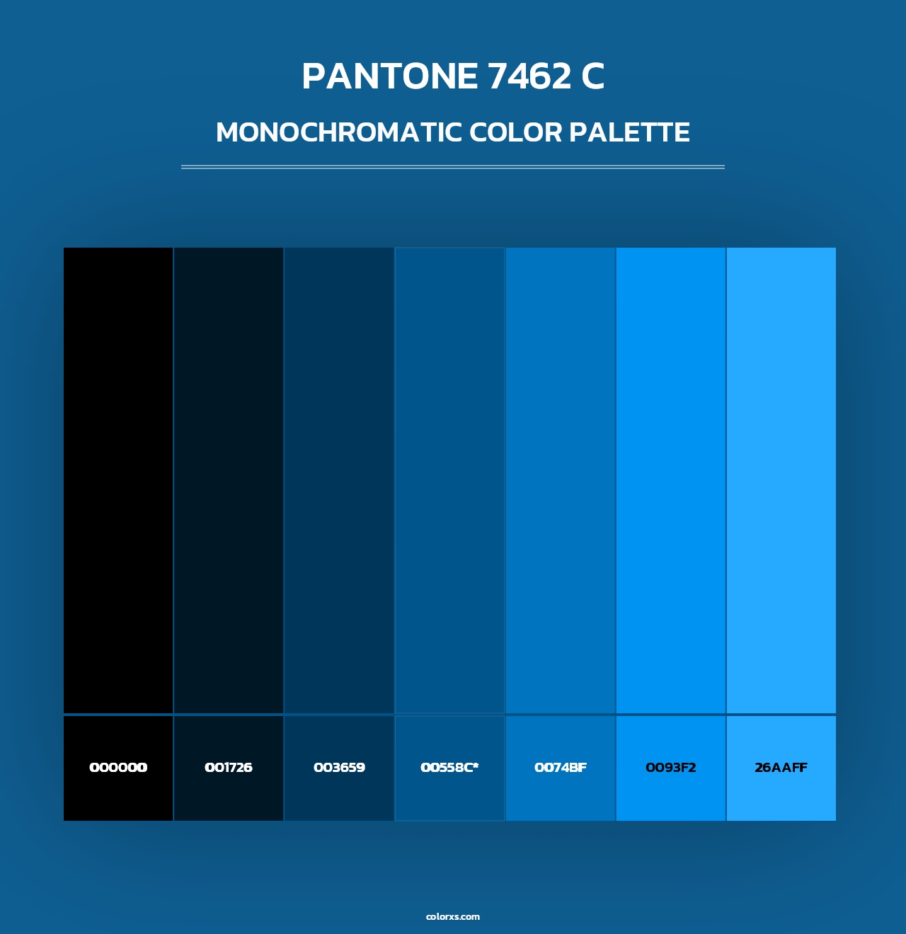 PANTONE 7462 C - Monochromatic Color Palette