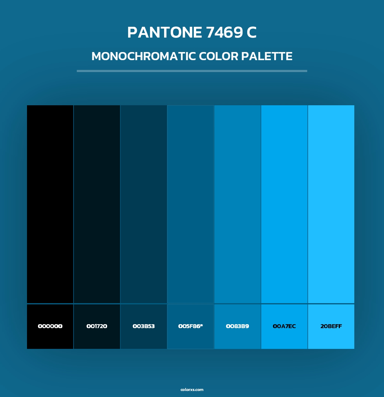 PANTONE 7469 C - Monochromatic Color Palette