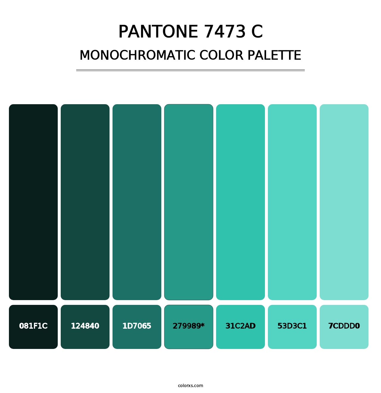 PANTONE 7473 C - Monochromatic Color Palette