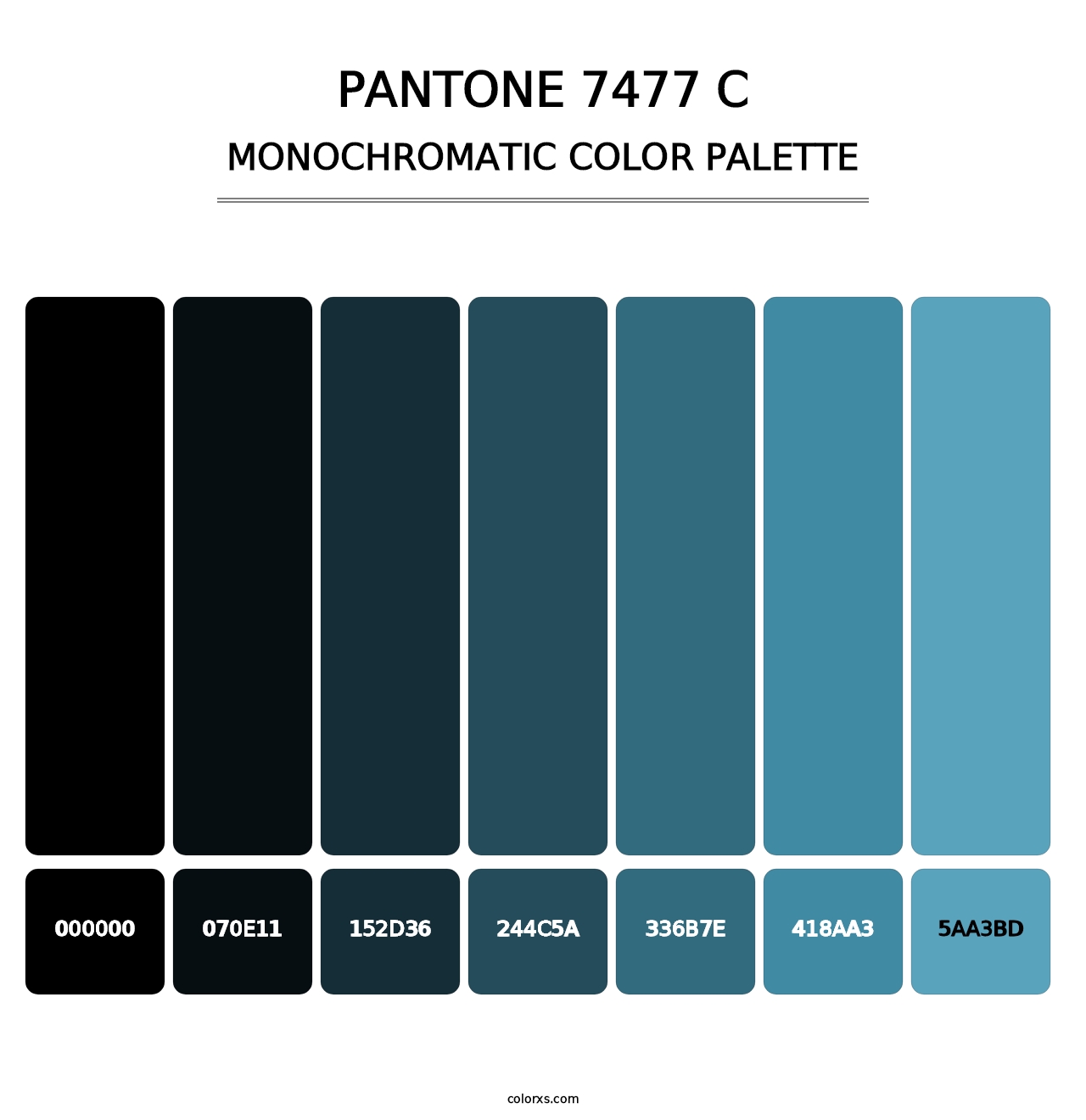 PANTONE 7477 C - Monochromatic Color Palette