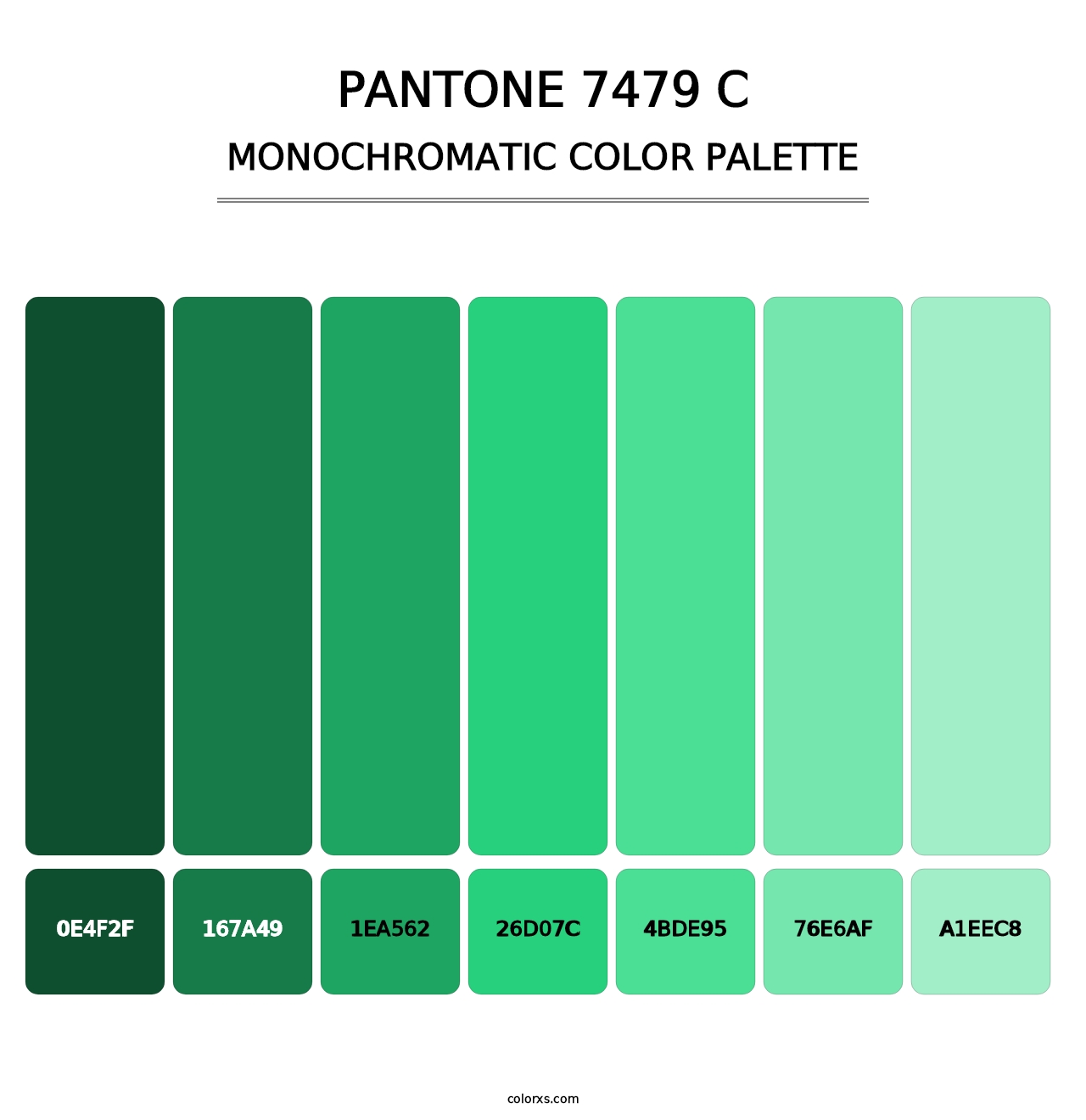PANTONE 7479 C - Monochromatic Color Palette