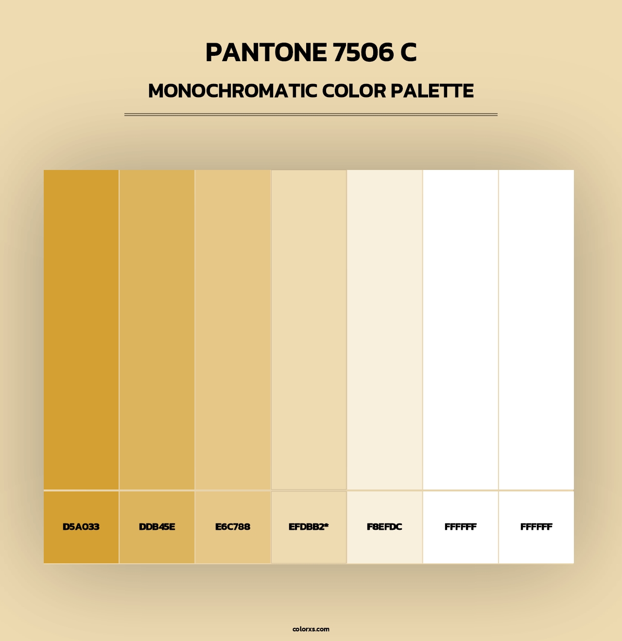 PANTONE 7506 C - Monochromatic Color Palette