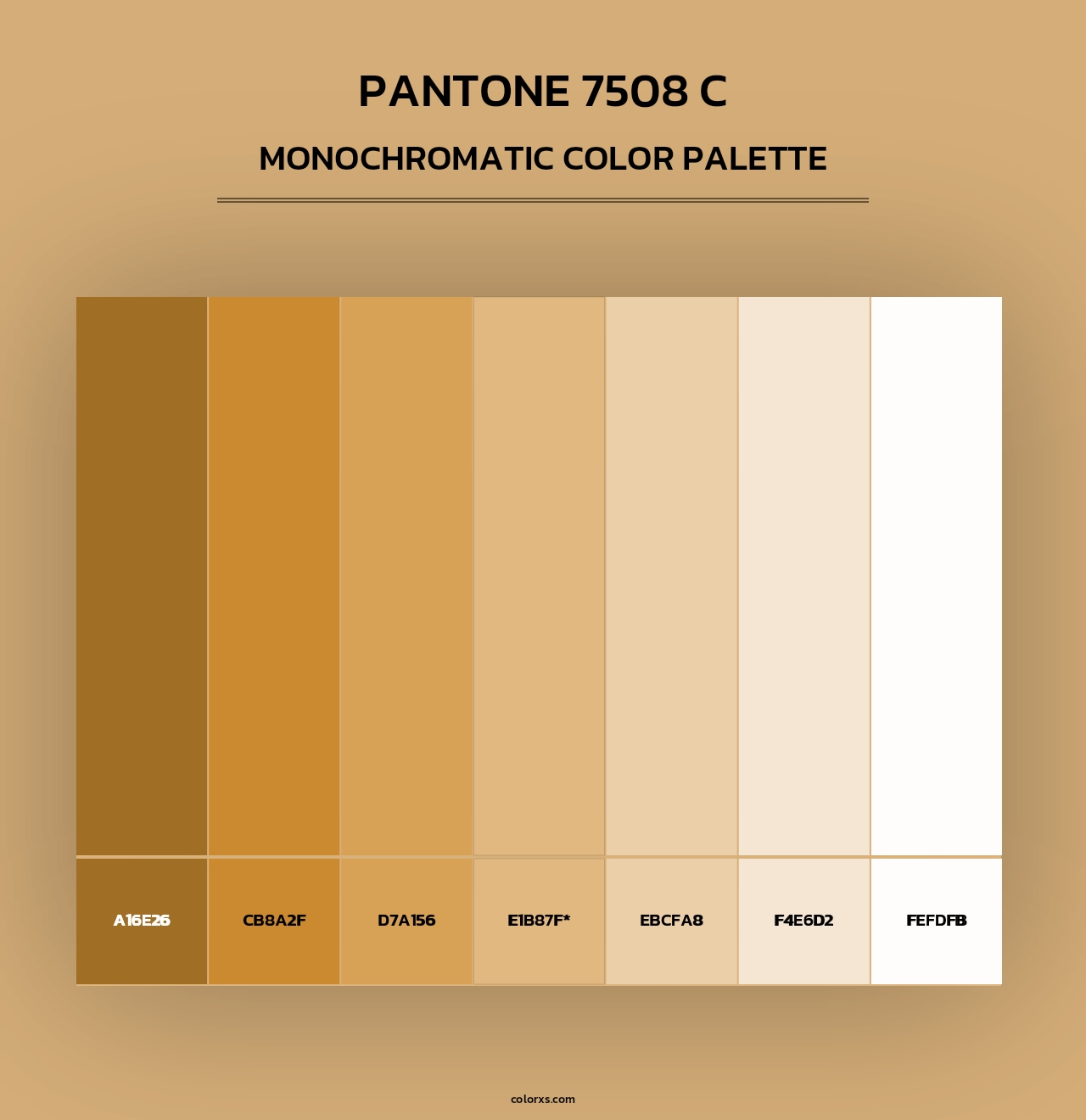 PANTONE 7508 C - Monochromatic Color Palette