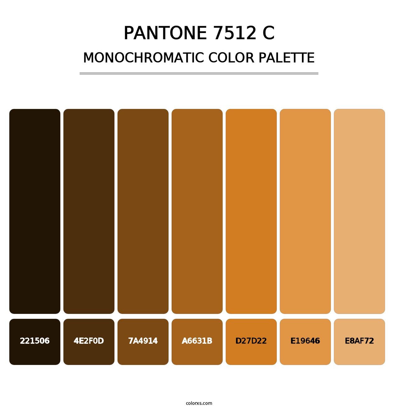 PANTONE 7512 C - Monochromatic Color Palette