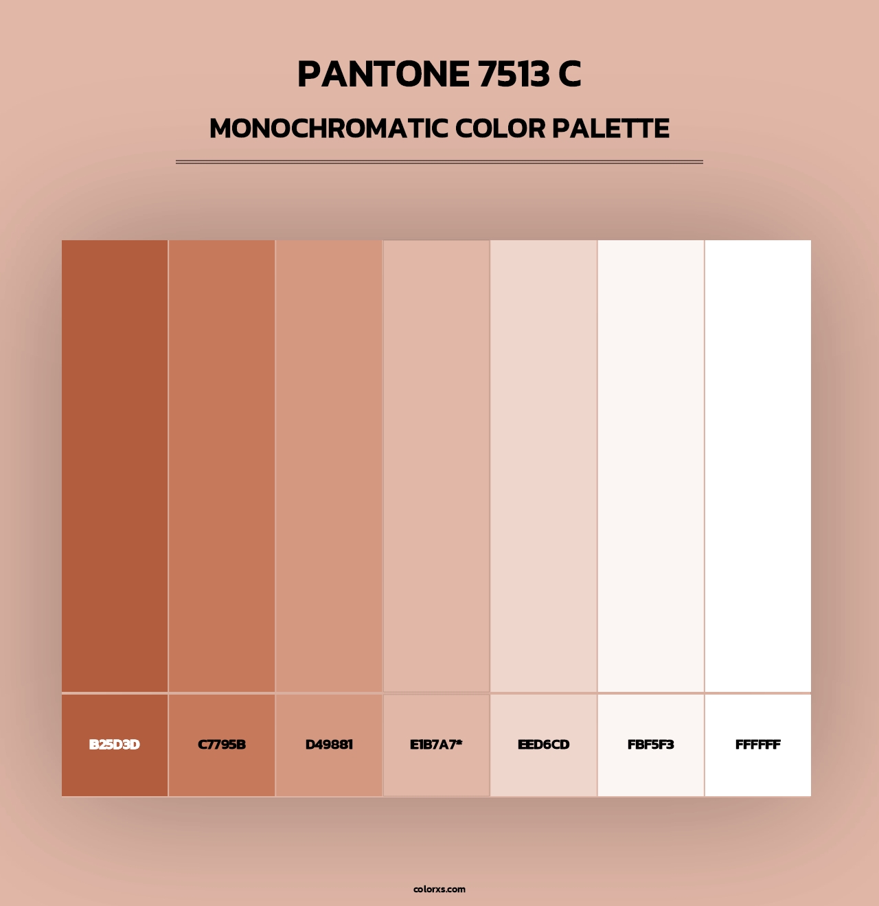 PANTONE 7513 C - Monochromatic Color Palette