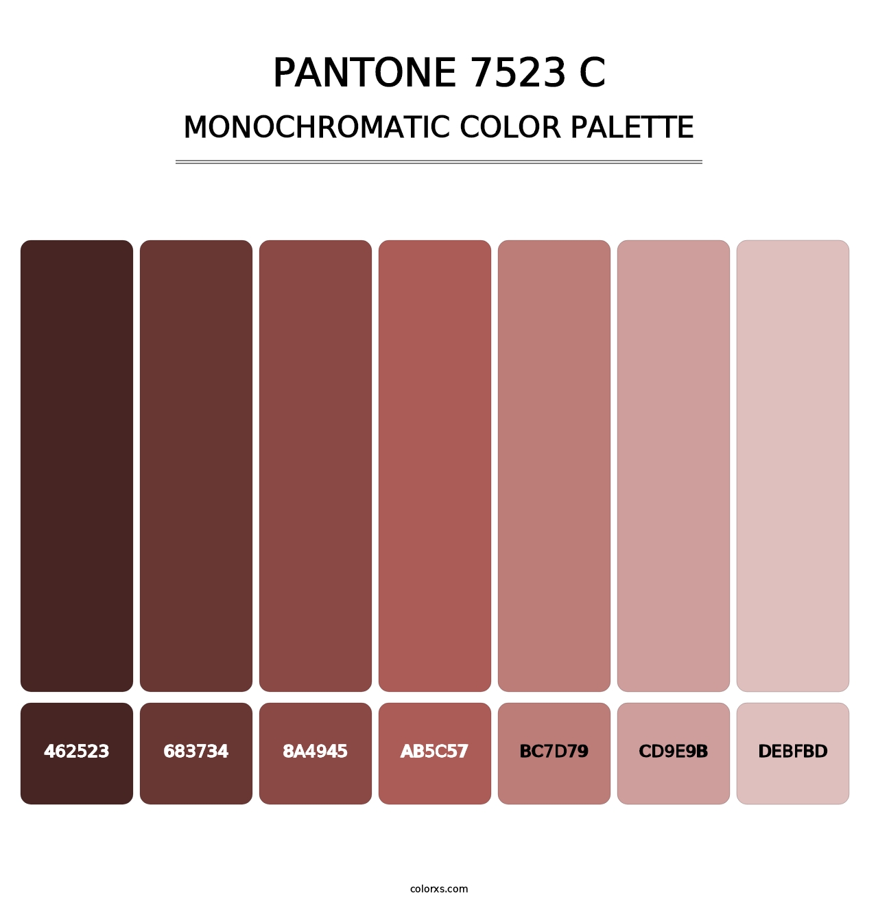 PANTONE 7523 C - Monochromatic Color Palette