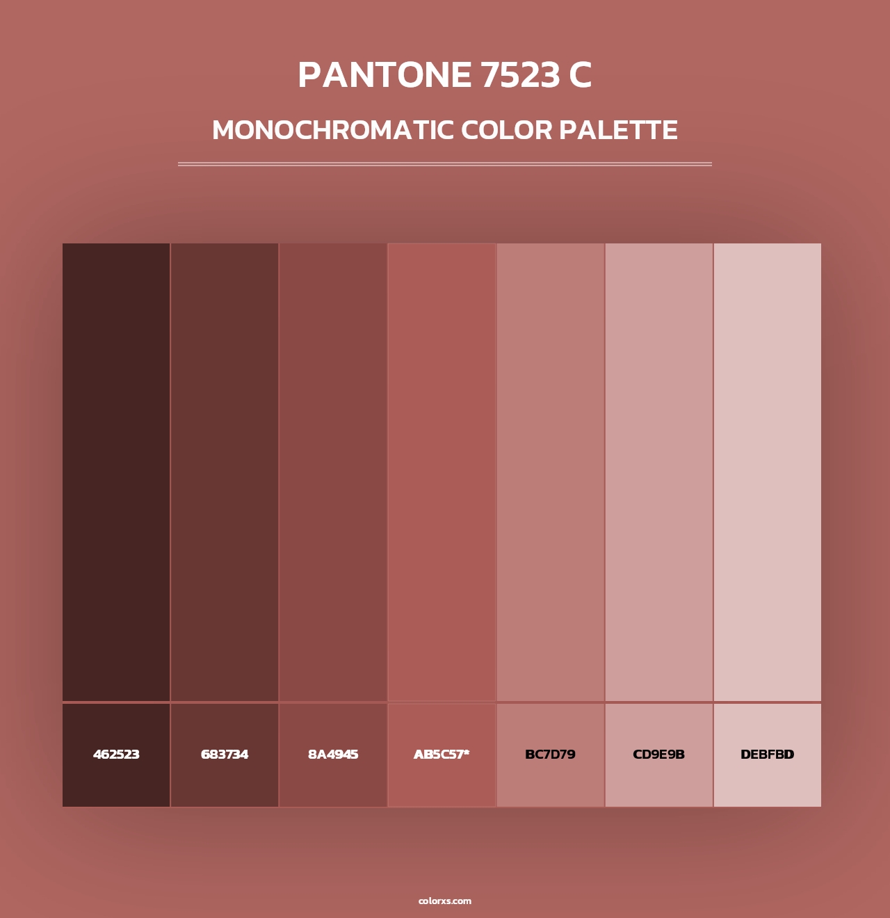 PANTONE 7523 C - Monochromatic Color Palette