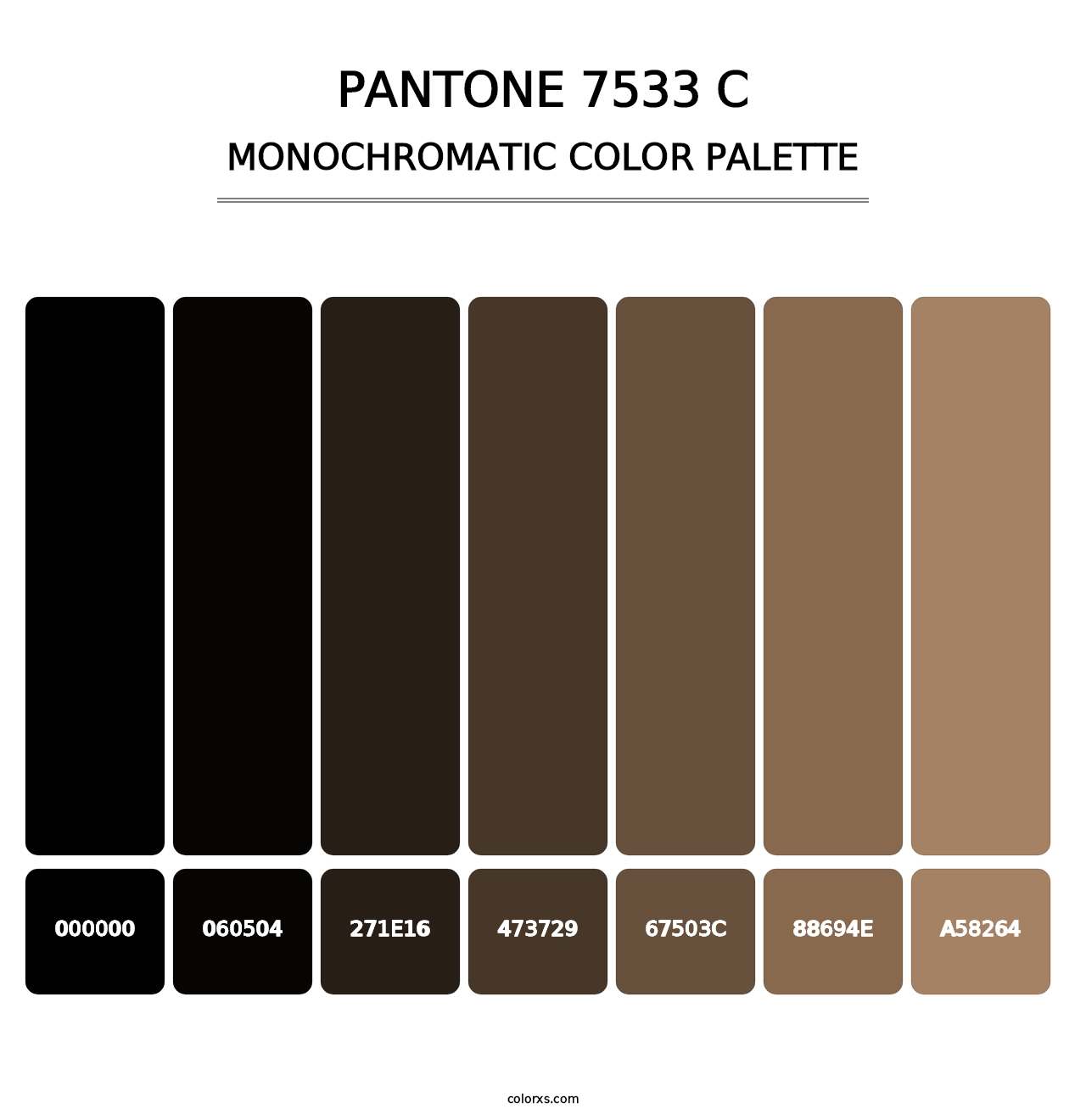 PANTONE 7533 C - Monochromatic Color Palette