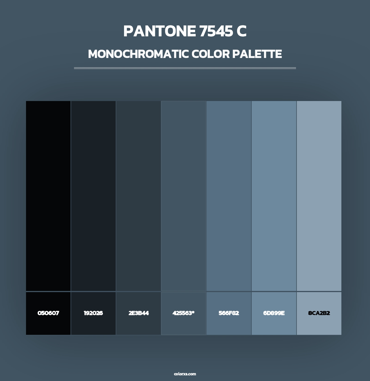 PANTONE 7545 C - Monochromatic Color Palette